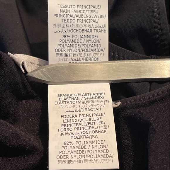 Stella McCartney One Piece Swimsuit Small Black Falabella Chain Detail Italy NEW - Picture 13 of 16